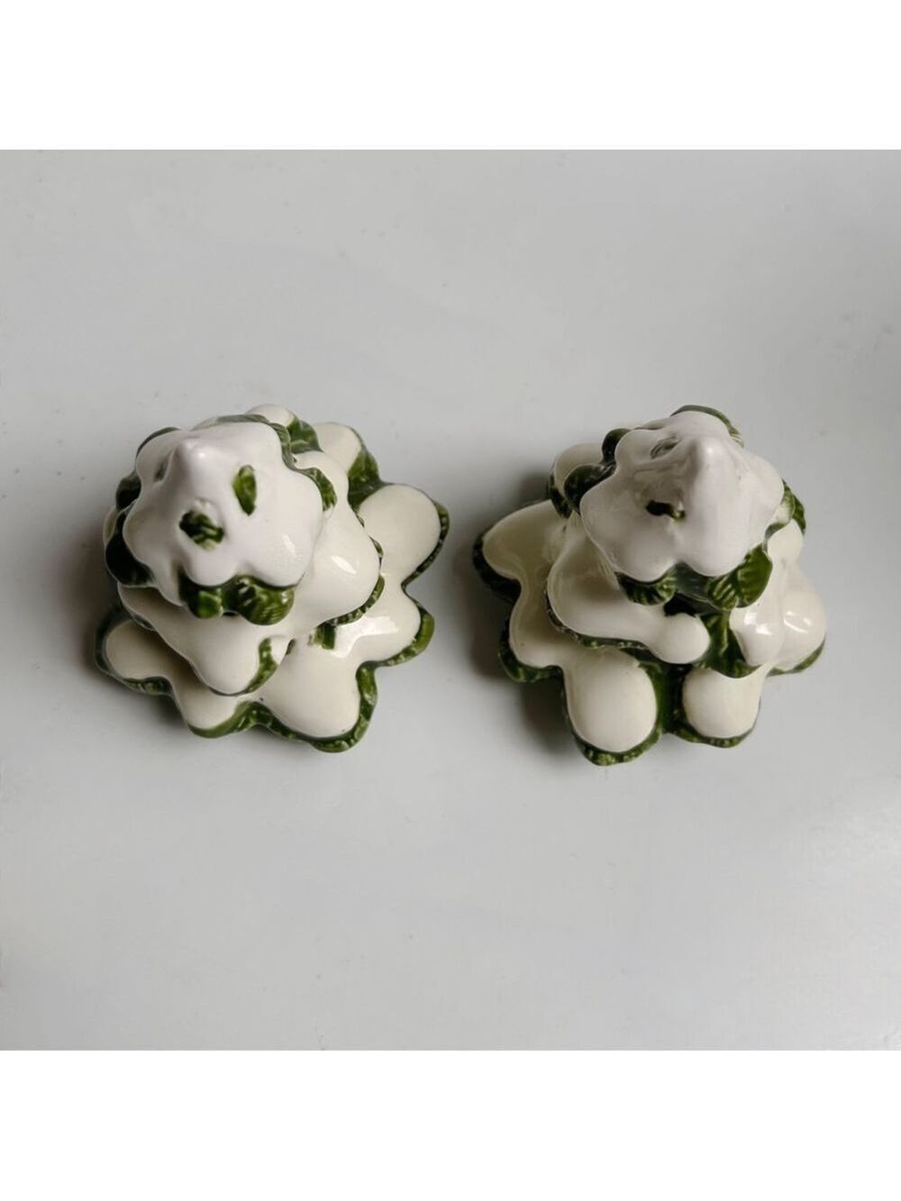 Fitz and Floyd Ceramic Snow Covered Christmas Trees - Picture 7 of 8